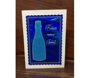 Stickdatei - Sektflasche Appli & Satin